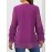 Plus Size, Women's Plus Size Elegant V-Neck Blouse - Chic Multi-Tiered Cake Sleeve Shirt, Flowy Formal & Everyday Tops for Parties, Dinners, Office - Machine Washable Women's Clothing, Party Attire, Rich Color Fabric
