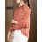 Plus Size - Elegant Floral Print Chiffon Blouse with Ruffle Detail - Long Sleeve, High Neck, Lightweight & Versatile for Spring/Fall, Perfect for Casual or Formal Occasions, Ladies Blouses