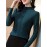 Plus Size, Women's Plus Size Thickened Winter Layering Jacket Blouse - Elegant Long Sleeve Stand Collar Button-Front Shirt Coat, Non-Stretch Warm Tunic for Layering Under Coats, Machine Washable (Curvy-Friendly, Autumn/Winter)