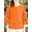 [Elegant Oversized Blouse] Plus Size, ZANZEA Women's Plus Size Elegant Oversized Blouse - Lightweight Short Sleeve-Like 3/4 Sleeve Crew Neck Shirt, Wrinkle-Resistant White & Colors, Structured Collar, Machine Washable - Office, Commuter & Casual Wear (No Stretch)