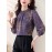 Plus Size - Elegant Long Sleeve Floral Print Blouse for Women - Chic Round Neck, Non-Stretch Fabric, Versatile All-Season Top with Puffed Sleeves, Perfect for Casual or Formal Occasions, Versatile Fashion | Floral Print Blouse | Nonstretch Fabric, Blouse For Women/plus Size/large Size, Women Top And Blouse
