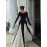 Plus Size - Plus Size, - Plus Size Fashionable Color-Blocked Long Sleeve Maxi Dress, Elegant Vacation Style, Plus Size Fashion, Plus Size Dress