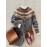 Plus Size - Plus Size Women'S Elegant Sweater - Soft Stretchy Winter Coat with Geometric Pattern, Long Sleeve Round Neck Casual Outerwear, Cozy Fall & Winter Wear, Cozy Winter Wear | Geometric Pattern Sweater | St