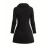Plus Size, Plus Size Women's High Neck Asymmetrical Button-Front Long Sleeve Top - Stretch Fabric, Machine Washable, Solid Black Casual Chic Fall Winter Tops, Seasonal Wardrobe Staple, Stylish Knitwear, Quality Stitching, Button Front Blouse, Stylish Wardrobe Essential