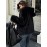 Plus Size - Women'S Plus Size Elegant Long Sleeve Zip-Up Jacket with Faux Fur Hood & Belt - Solid Color Casual Coat, Machine Washable, Non-Stretch Fabric, Front Zipper Closure, Plus Size Jacket