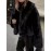 Plus Size - Women'S Plus Size Elegant Long Sleeve Faux Fur Coat - Cozy Warm Solid Color Shawl with Front Button Closure, Fluffy Lined, Slim Fit for Fall/Winter Fashion, Winter Fashion Coat | Elegant Long Sleeve Coat | Plush Lined Interior