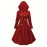 [Plus Size Christmas Coat] Christmas Women's Plus Size Coat | Elegant Double-Breasted Hooded Fleece-Style Polyester Coat with Ribbed Cuffs & Hem, Machine Washable Winter Outerwear for Holiday Parties & Cold Weather