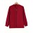 Elegant V-Neck Long Solid Color Cardigan for Women - Chic Non-Stretch Fabric, Perfect for All Seasons, Stylish Pink Blazer with Ribbed Cuffs and Hem